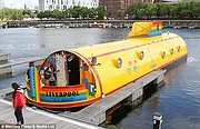 We all sleep in a Yellow Submarine! Sub turned into hotel in Liverpool