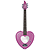 Daisy Rock Debutante Heartbreaker Short Scale Electric Guitar  (Pink Heart)