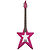 Daisy Rock Debutante Star Short Scale Electric Guitar (Atomic Pink) - Left Handed