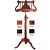 Diamond Valley Woodworking MS15 Deluxe Wooden Music Stand - Lyre Style Rack - Mahogany