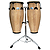 Natural Conga Set, 10'' and 11'', w/Cradle Stand