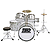 TKO 5-Piece Junior Drum Set - Silver