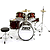 TKO 5-Piece Junior Drum Set - Wine Red
