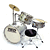 TKO 3-piece Junior Drum Set - Silver