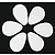 Grover Hard White Felt Picks - Oval, 12 pieces