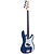 J. Reynolds JR7TBL Electric Bass Guitar - Transparent Blue