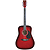 Lauren Beginner Dreadnought Guitar - Redburst