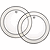 Remo Powerstroke 3 Bass Drum Head - 22" Clear/White Patch
