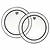 Remo Powerstroke 3 - 14" Clear/Clear Dot Top Side