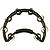 Rhythm Tech Tambourine - Half-moon shape w/power grip - Black