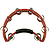 Rhythm Tech Tambourine - Half-moon shape w/power grip - Red
