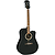 Sierra Alpine Acoustic Electric Guitar - Black Gloss - with free guitar stand!