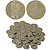 Nickled Brass Coins, Large, 35mm, 100 Ct