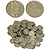 Nickled Brass Coins, Medium, 25mm,100 Ct