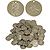 Nickled Brass Coins, Small, 20mm, 100 Ct