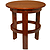 Harp Table, Small, 15"x15 1/2"