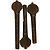 Lute Peg Set, 3 Pc., Ebony