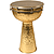 Brass Doumbek, 12"x20", Synthetic Head