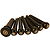 Bridge & End Pins (6+1), Ebony, Pearl