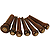 Bridge & End Pins (6+1), Rosewood, Pearl