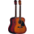 Oscar Schmidt OG2FBC Acoustic Guitar - Flame Black Cherry Finish