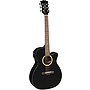 Sierra Sunrise Auditorium Acoustic Electric Guitar - Black
