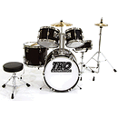 TKO 5-Piece Junior Drum Set - Black Finish