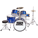 TKO 5-Piece Junior Drum Set - Blue Finish