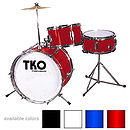 TKO 3-piece Junior Drum Set with Throne - Black Finish