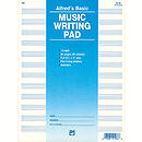 Music Writing Pad - 8-1/2 X 11, 12 Staves, 80 Pages (3-Hole Punched for Ring Binders)