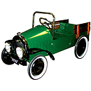 Charm Co. Classic Green Metal Pedal Pick Up Truck