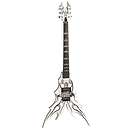 B.C. Rich Draco Limited Electric Guitar, Pearl White with Ghost Flame Graphic