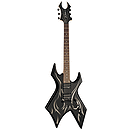 B.C. Rich Kerry King Wartribe 1 Warlock Electric Guitar, Onyx with Tribal Graphic