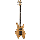 B.C. Rich Paolo Gregoletto Signature Warlock 4 String Neck Through Electric Bass, Natural