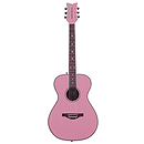 Daisy Rock Pixie Series Acoustic Guitar - Powder Pink