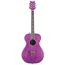 Daisy Rock Pixie Acoustic Guitar - Pink Sparkle