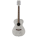 Daisy Rock Pixie Folk-size Acoustic Guitar - Silver Sparkle