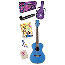 Daisy Rock Pixie Acoustic Guitar Starter Pack - Blue Sparkle