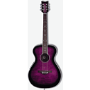 Daisy Rock Pixie Series Acoustic-Electric Guitar - Plum Purple Burst - Left-Handed