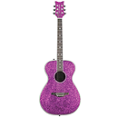 Daisy Rock Pixie Series Acoustic-Electric Guitar - Pink Sparkle