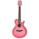 Daisy Rock Wildwood Acoustic Guitar - Pink Burst, Left-Handed