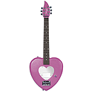 Daisy Rock Debutante Heartbreaker Short Scale Electric Guitar  (Pink Heart)