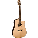 Washburn WD20SCE WD20 Series Solid-top Dreadnought Acoustic-Electric Guitar - Natural