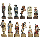 Fame Cowboys and Indians II 3.25" Chessmen