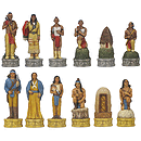 Fame Cherokee and Navajo 3.25" Chessmen
