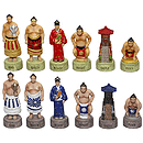 Fame Japanese Sumo 3.25" Chessmen