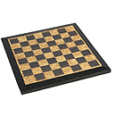 Fame 15" Black Leatherette-Edge Chess Board