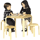 GuideCraft Nordic Table & Chairs Set - Natural