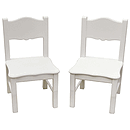 GuideCraft Classic White Extra Chairs (Set of 2)