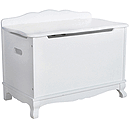 GuideCraft Classic White Toy Box